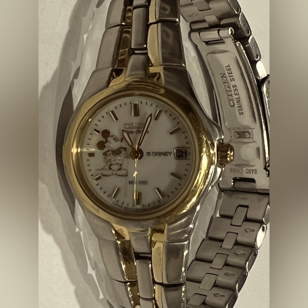 Citizen x Disney Mickey Mouse Eco-Drive (Solar) two-tone stainless steel watch